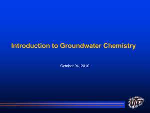 Groundwater Chemistry
