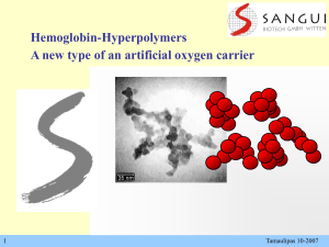 presentation "A new type of artificial oxygen carrier"
