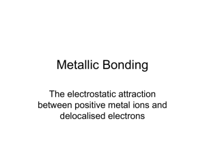 Metallic Bonding - Macmillan Academy