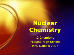 Nuclear Chemistry - Midland Public Schools