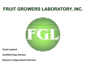 Quality Control…. - Fruit Growers Laboratory, Inc.