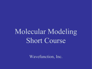 Molecular Modeling Short Course
