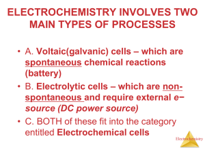 Chapter 20 electrochemistry powerpoint