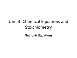 Net Ionic Equations - Mounds View School Websites