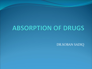 ABSORPTION OF DRUGS