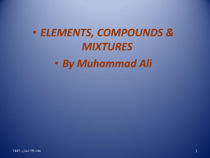 Element compounds and mixture
