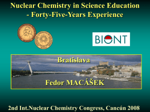 Teaching chemistry in nuclear era
