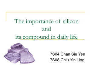 The importance of silicon and its compound in daily life