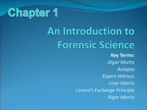 Week 01_An Introduction to Forensic Science