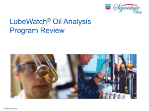 LubeWatch® Oil Analysis Program Review