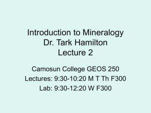 Mineralogy Lecture 02