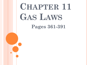 Chapter 11 Gas Laws