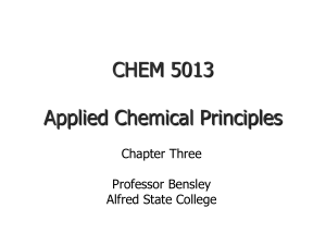 Chapter Three – Chemical Equations - Alfred State College intranet