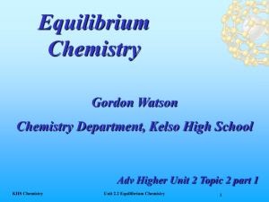 Equilibrium 1 PPT - Chemistry Teaching Resources