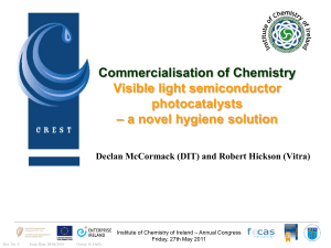 Visible Light Semiconductor Photocatalysts