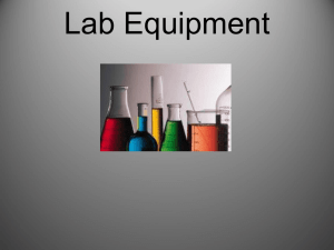 Lab Equipment Notes