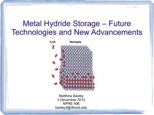 Metal Hydride Storage – Future Technologies and New