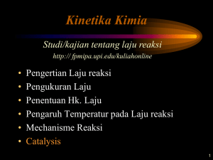 Heterogenous Catalysts - Dr. Agus Setiabudi, M.Si.