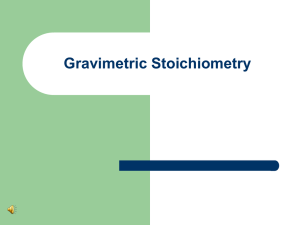 Gravimetric Stoichiometry Brant