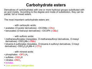 Carbohydrate esters