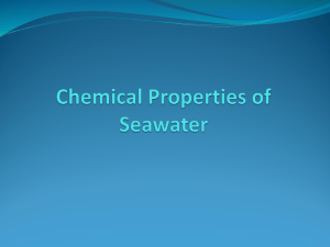 Chemical Properties of Seawater