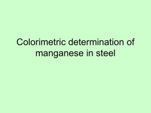 Colorimetric determination of manganese in steel