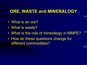 mine life cycle, downstream processing, and sustainability