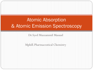 Atomic Emission Spectroscpy