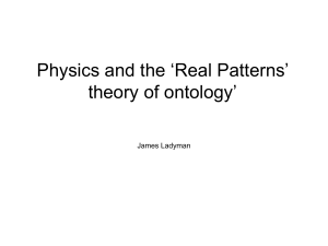 Physics and the `Real Patterns` theory of ontology