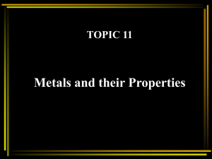 Metals and their Properties