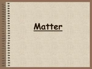 Matter - Student Notes