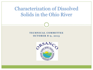 Characterization of Dissolved Solids in the Ohio River