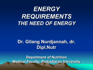 Introductory HUMAN NUTRITION Dr. Gilang Nurdjannah, dr. Dipl