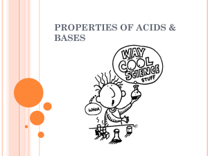Properties of Acids & Bases