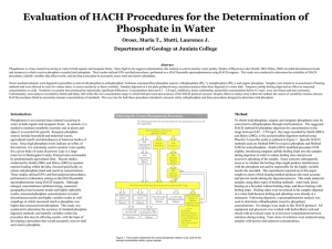 Evaluation of HACH Procedures for the