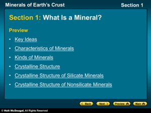 Chapter 5.1 What is a mineral?