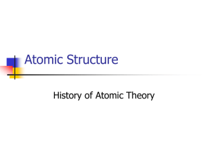 Atomic Structure History Dem to Bohr