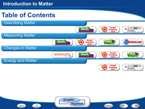 Introduction to Matter