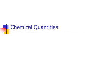 Chemical Quantities Powerpoint
