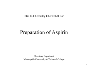 Preparation of Aspirin (PowerPoint)