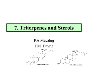 8. Triterpenes and Sterols