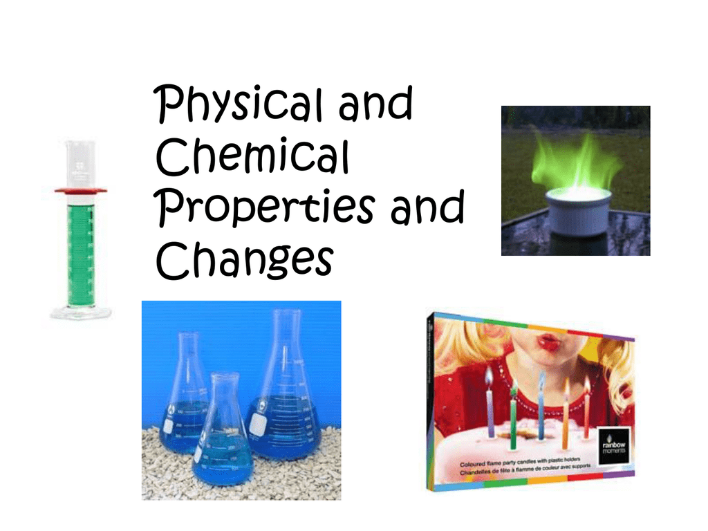 physical and chemical properties and changes key