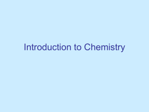 Introduction to Chemistry PowerPoint