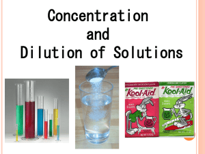 Solutions and Dilutions