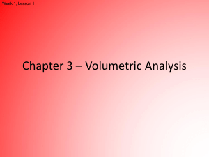 Chapter 3 - Volumetric Analysis