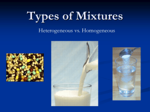 types of mixtures notes