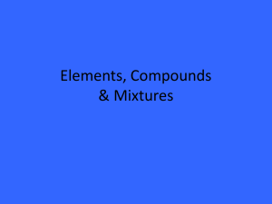 Elements, Compounds & Mixtures 2