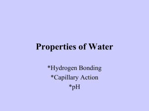 Properties of Water Powerpoint Notes