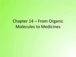 Chapter 14 – From Organic Molecules to Medicines