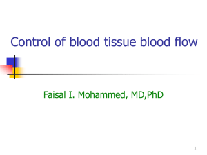 Control of blood tissue blood flow